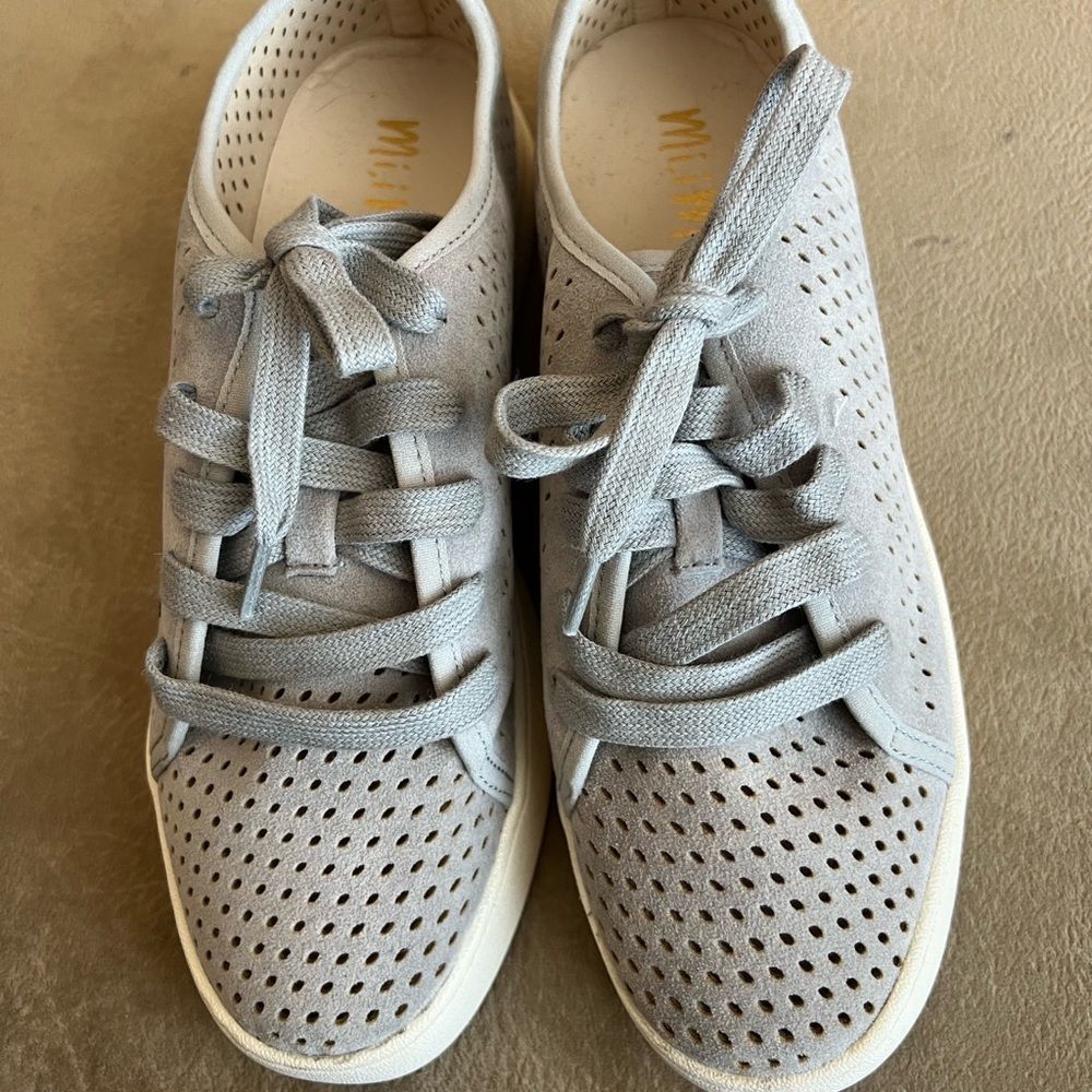 Perforated Gray Sneakers by Mi,im